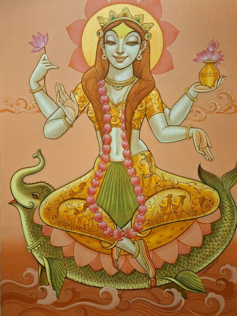 Goddess Ganga by Sukanta Das